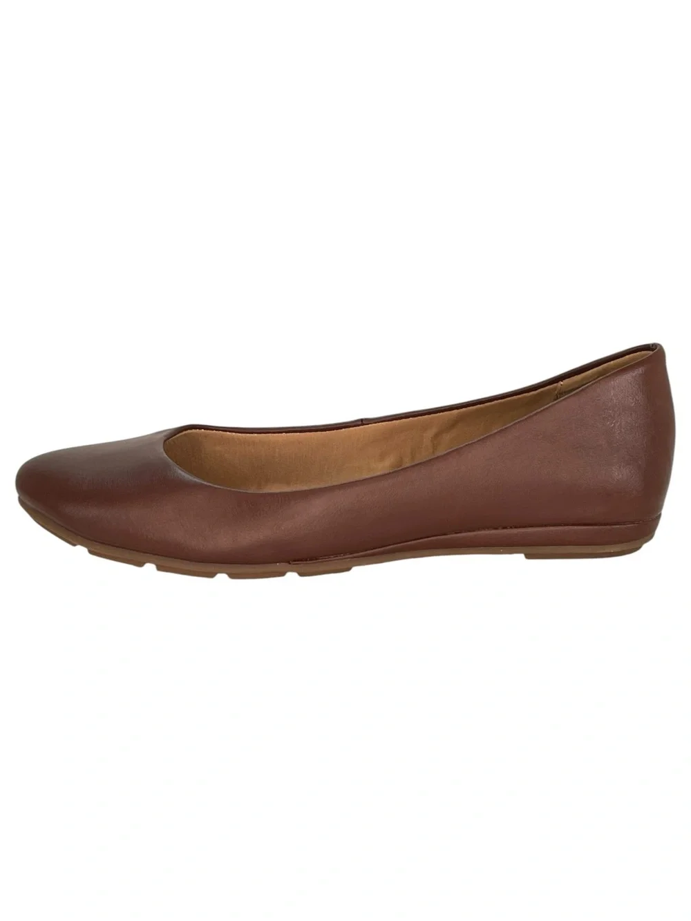 Sun + Stone Eliana Brown Faux Leather Womens Flats Size 9.5M